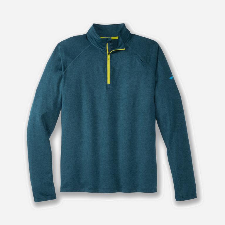 Brooks Dash 1/2 Zip Løpejakker Herre Online - Blå - Norge (HEN970264)